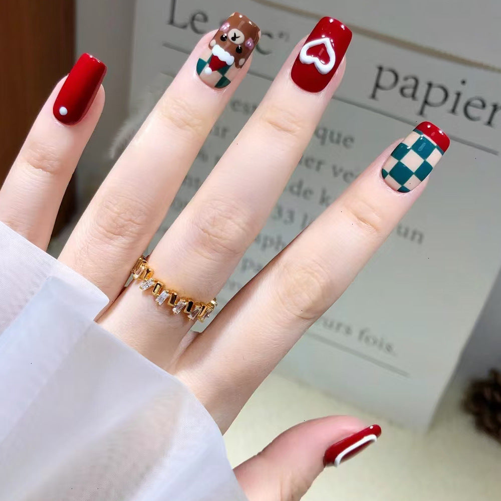 Festive Character Press-On Nails Bowlift