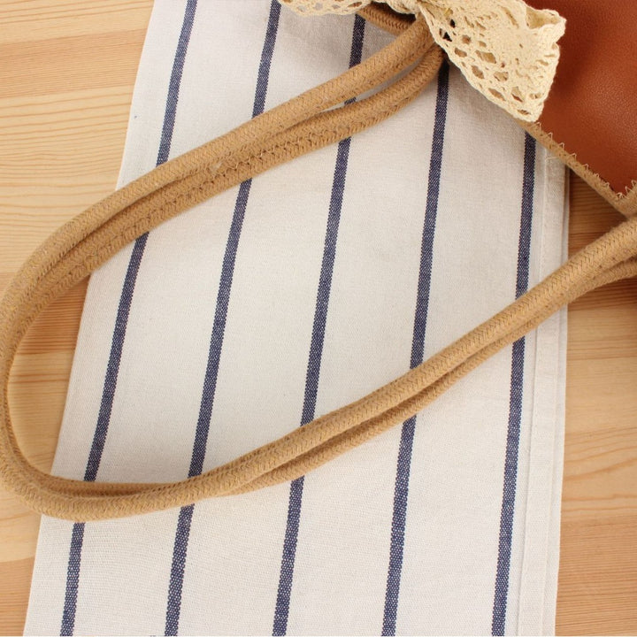Elegant Bast shoulder bag with leather details Bowlift