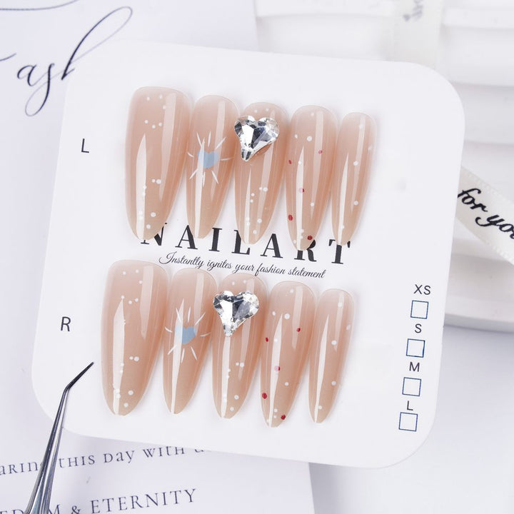 Artificial nails with decorative elements Bowlift