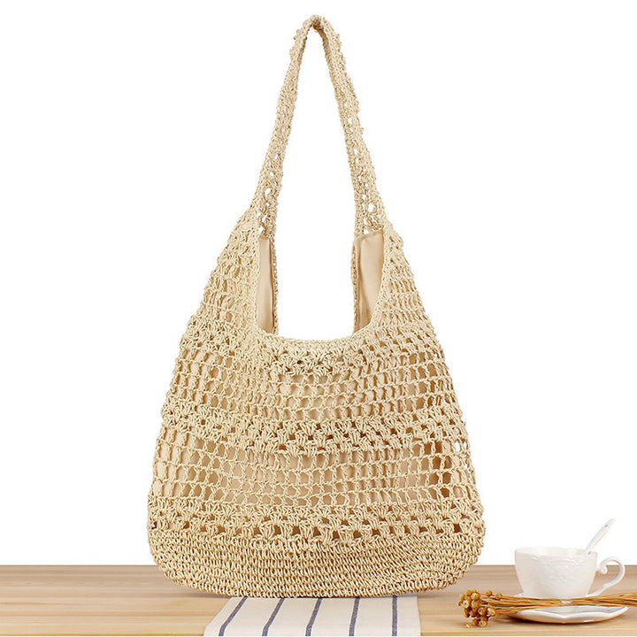 Basket bag with floral appliqué Bowlift