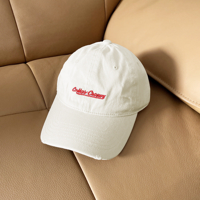Women's Casual Distressed Cotton Baseball Cap Bowlift