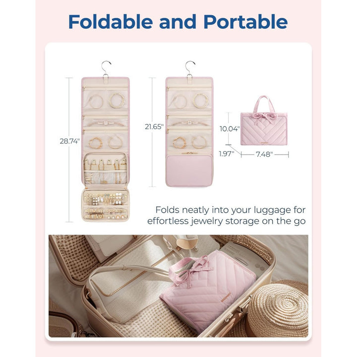 Jewelry Organizer Bag with Multiple Compartments Bowlift