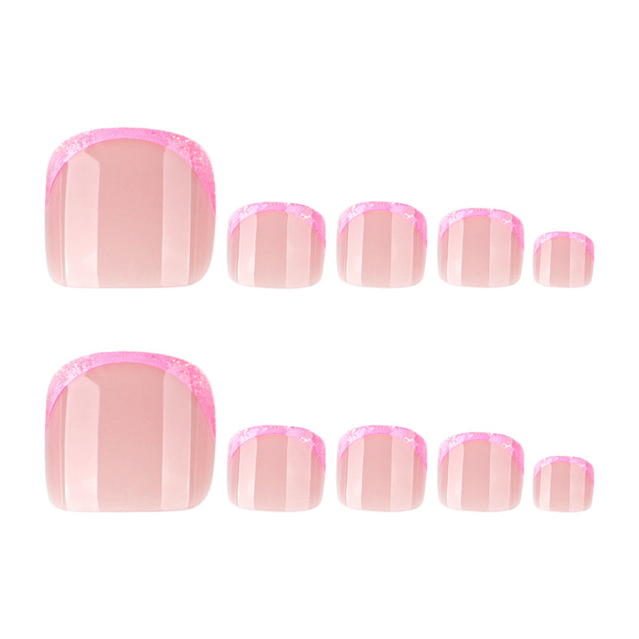 Artistic toenail art with glittering fringe Bowlift