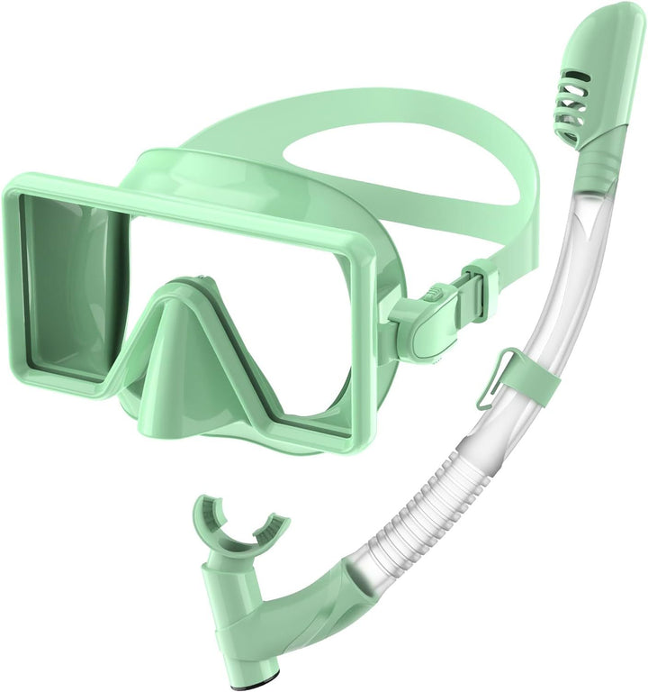 High-quality diving mask with wide field of vision and flexible snorkel Bowlift