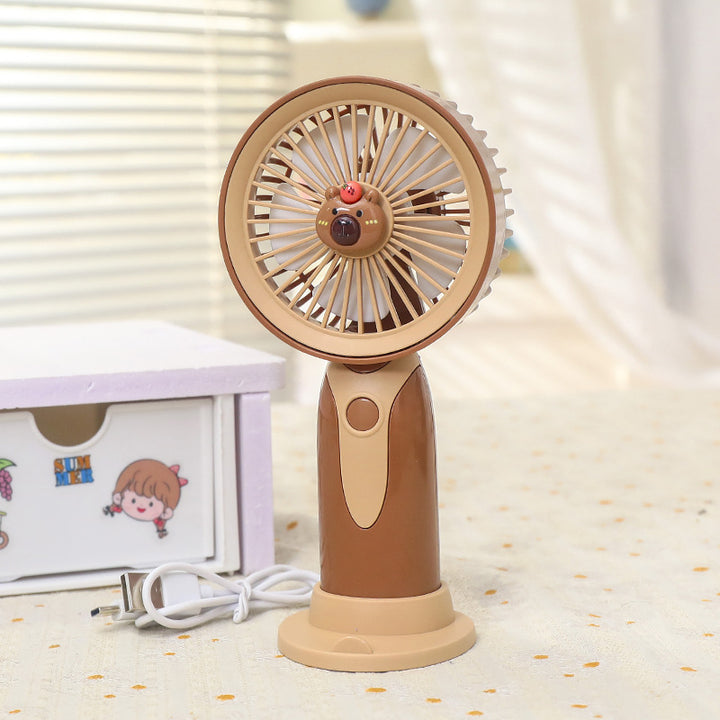Women's Portable Handheld Fan with Animal Design Bowlift