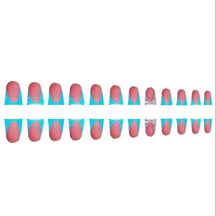 Decorative Crystal-Embellished Press-On Nails Bowlift
