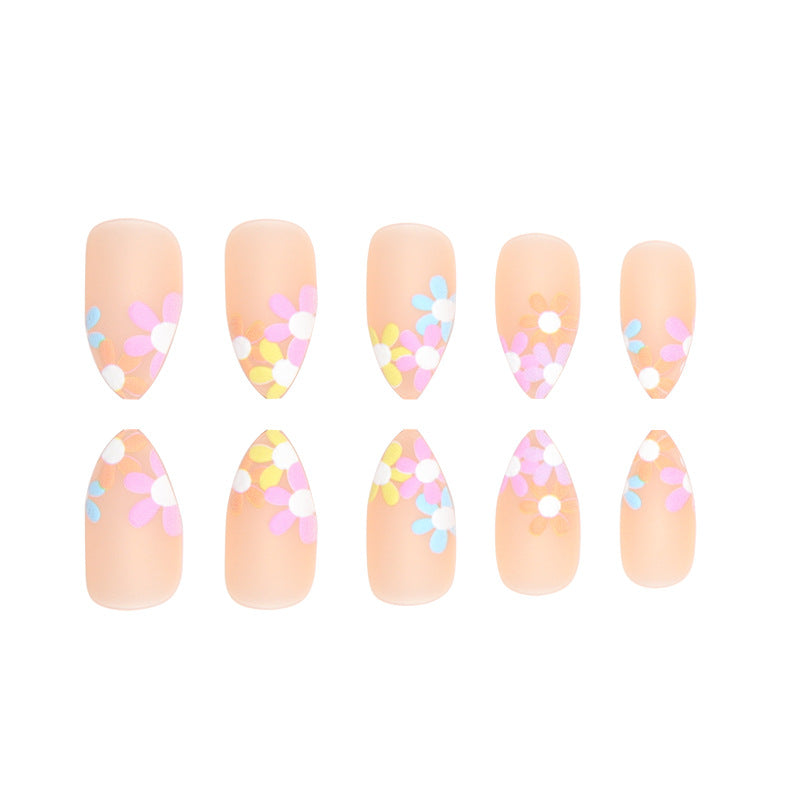 Floral Design Press-On Nail Set Bowlift