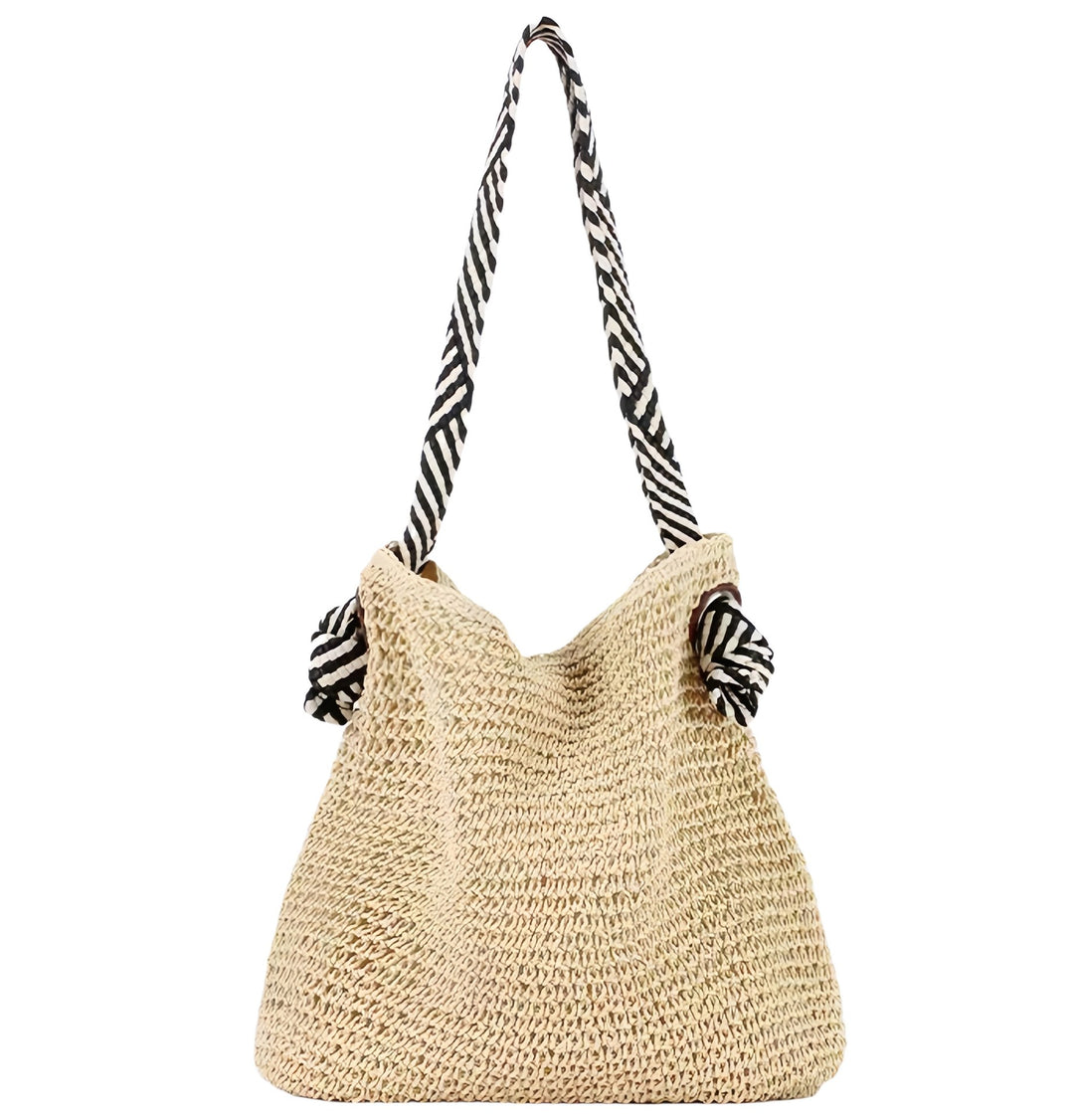 Handmade bucket bag with modern stripe pattern Bowlift