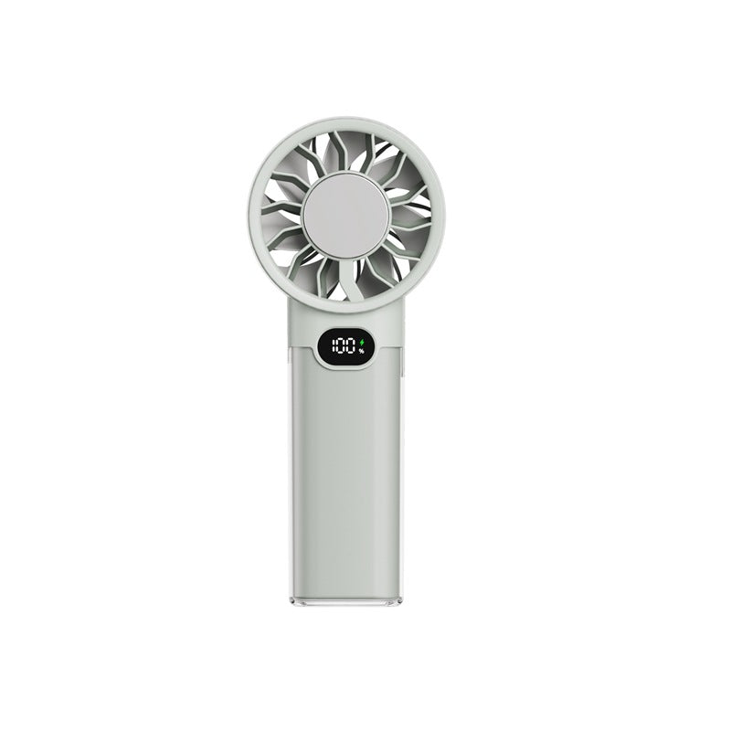 Women portable foil fan with digital display Bowlift