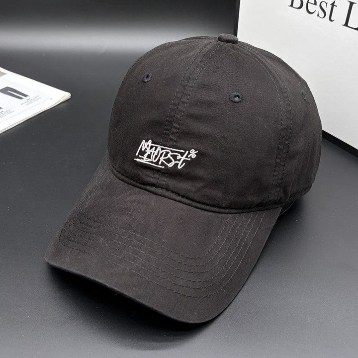 Men's Casual Stitch-Embellished Baseball Cap Bowlift