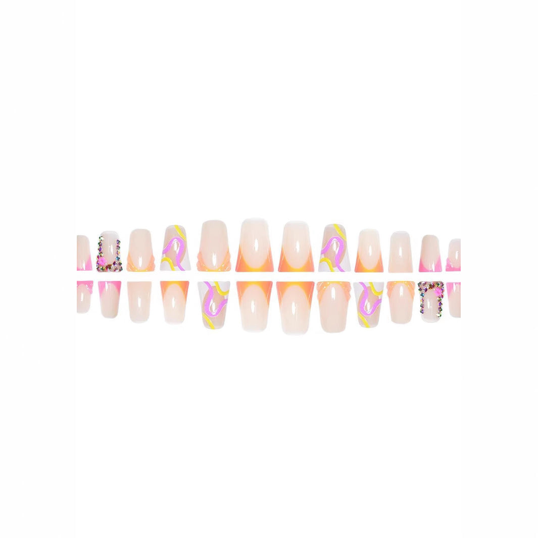 Elegant Artistic Press-On Nail Enhancements Bowlift