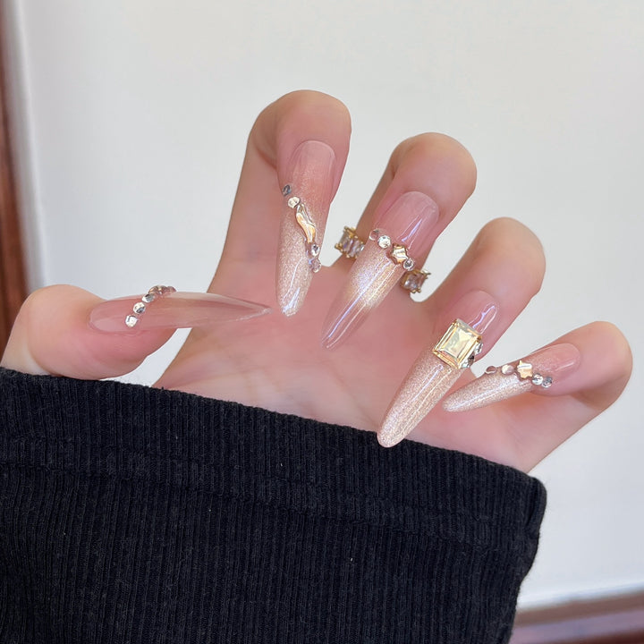Glamorous Stiletto Press-On Nail Extensions Bowlift
