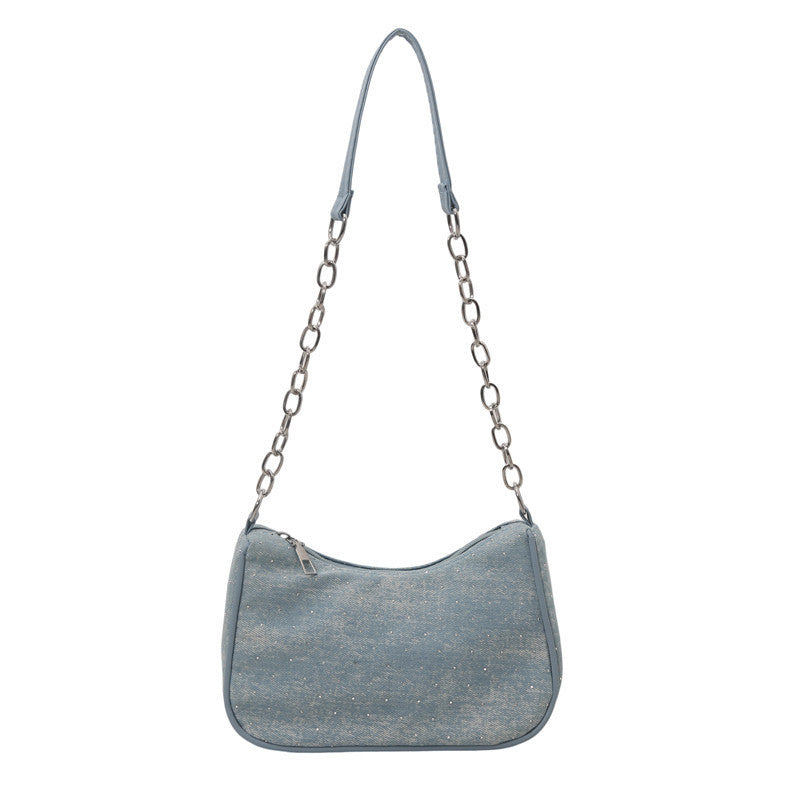 Vintage-Inspired Denim Hobo Bag Bowlift