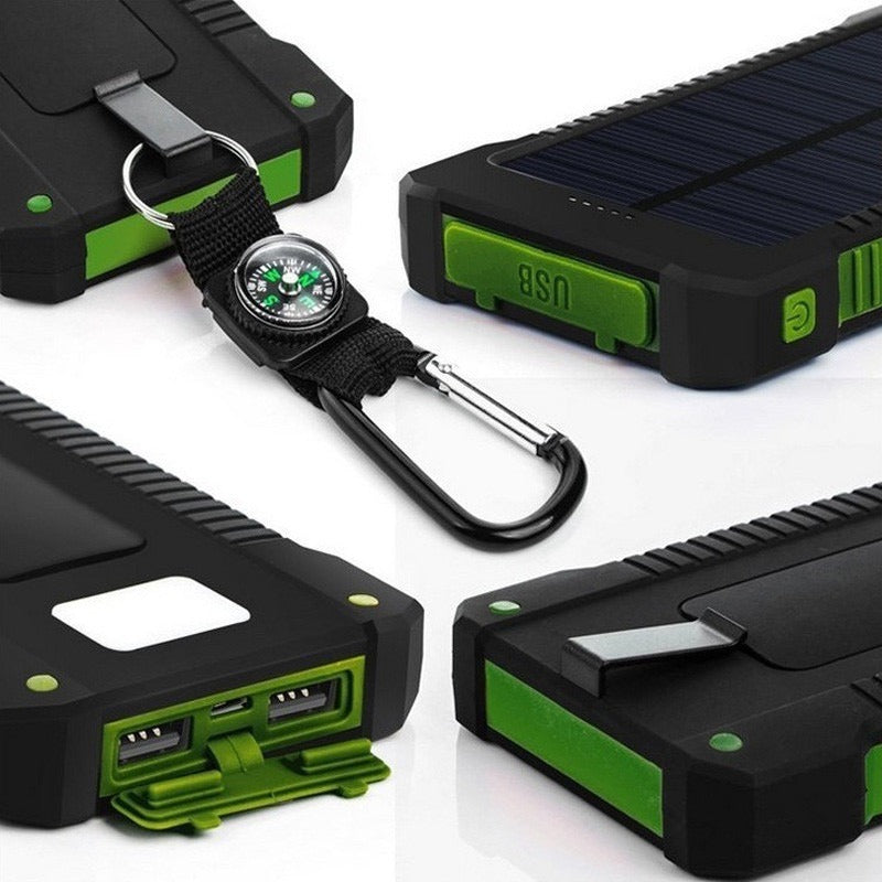 Solar power bank with high charging efficiency and robust housing Bowlift