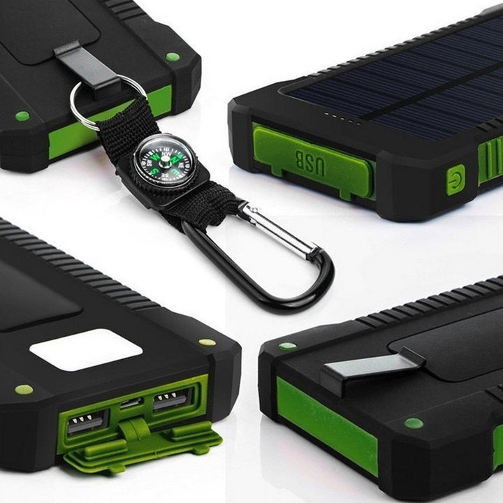 Solar power bank with high charging efficiency and robust housing Bowlift
