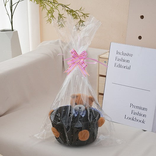 Cozy storage basket with bear motif Bowlift
