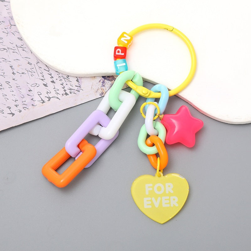Playful keychain with colorful plastic chains Bowlift