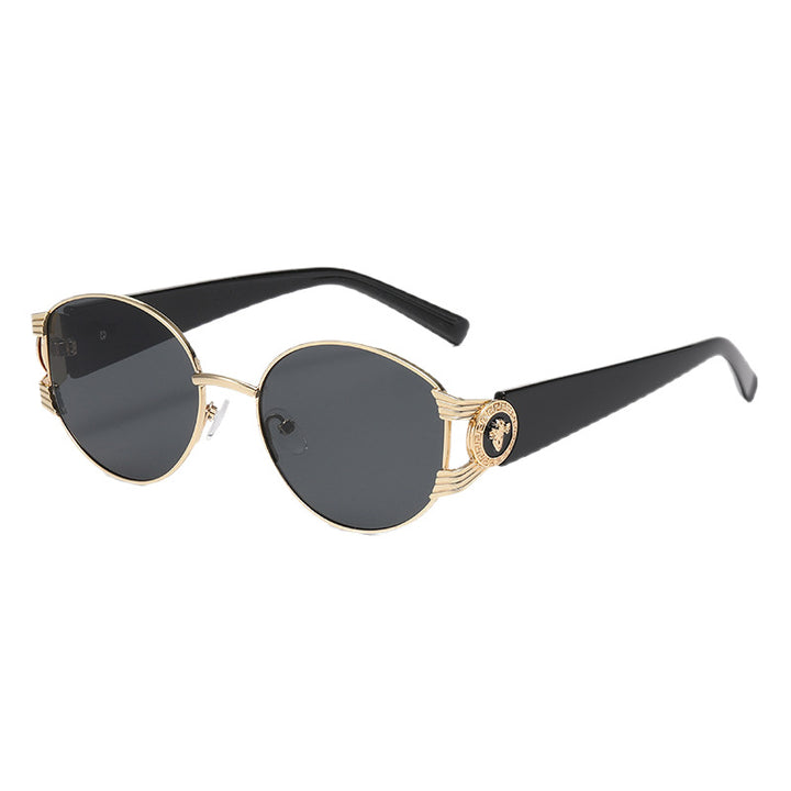 Ladies elegant sunglasses with luxurious metal frame and mirrored lenses Bowlift