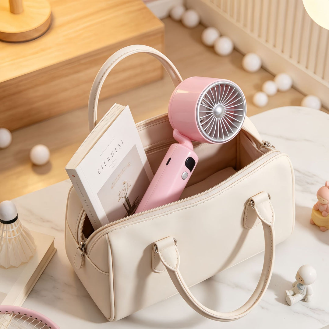 Women's Portable Table Fan with Digital Speed Display Bowlift