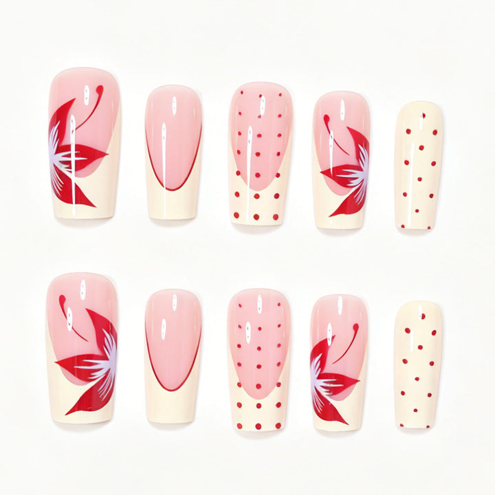 Artistic Press-On Nail Design Bowlift
