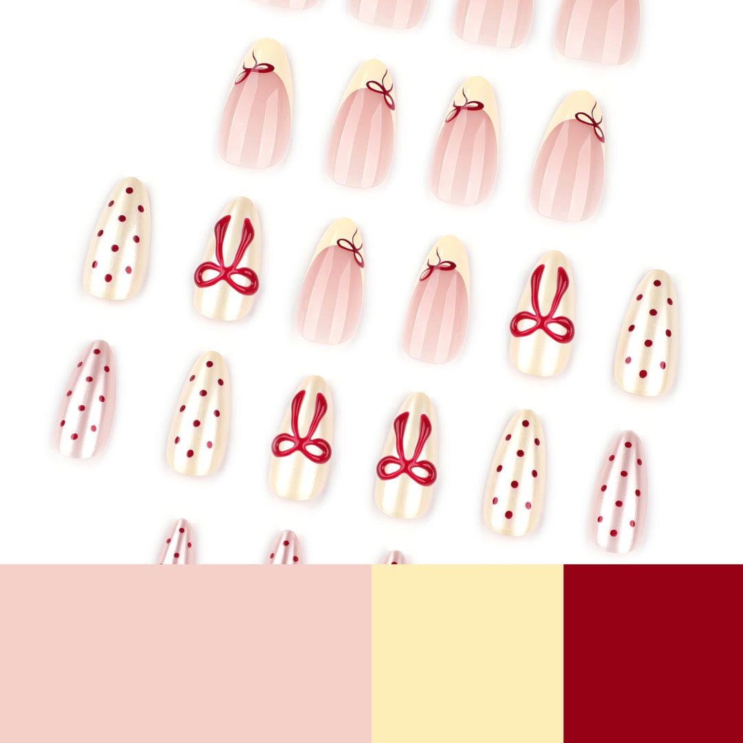 Artistic Nail Art with Cute Bow Decorations Bowlift