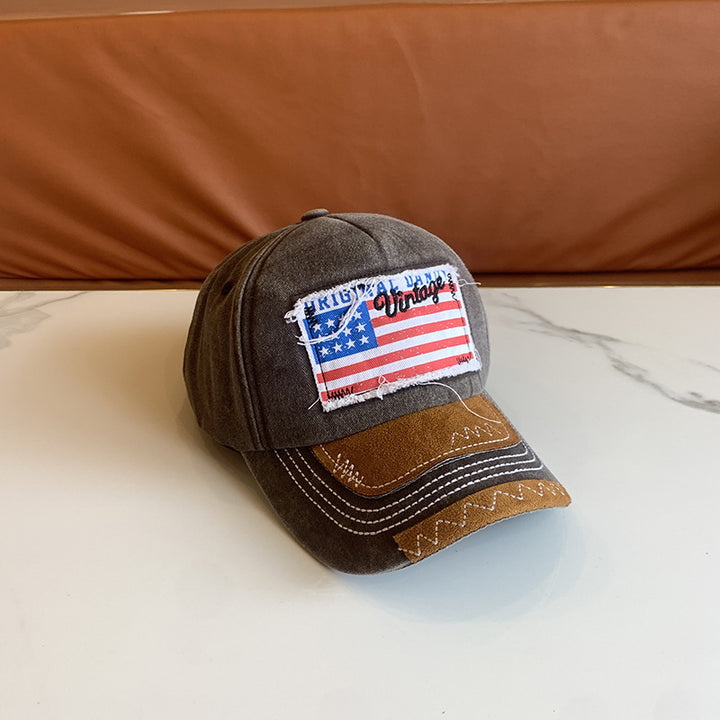 Women's Vintage-Inspired Distressed Baseball Cap Bowlift