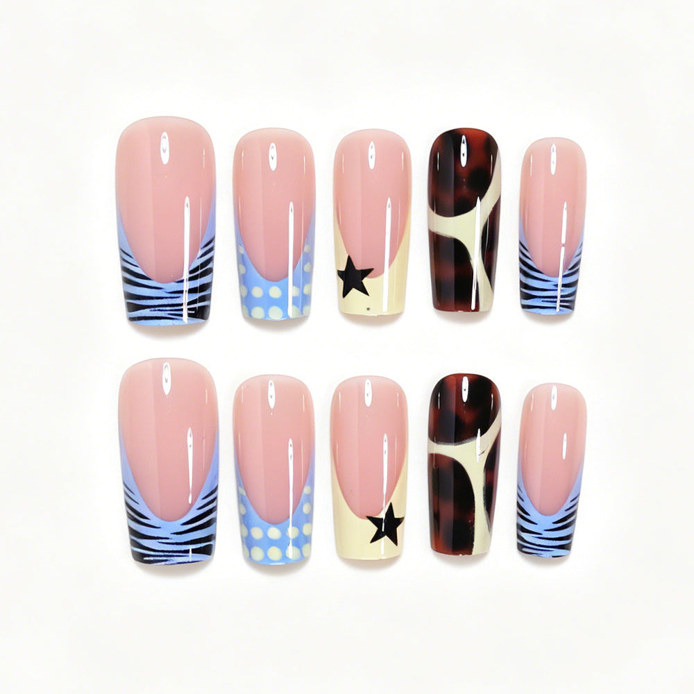 Creative Patterned Press-On Nail Set Bowlift