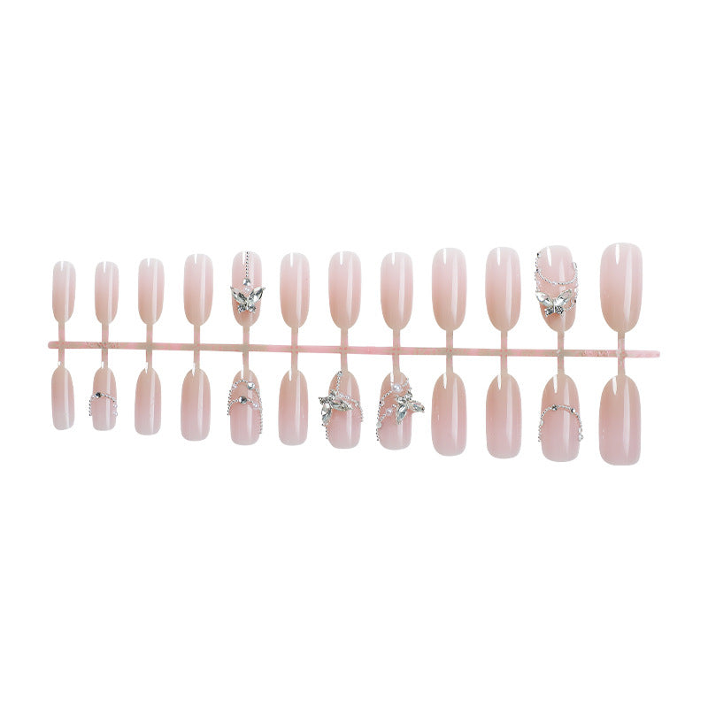 Crystal-Embellished Press-On Nail Set Bowlift