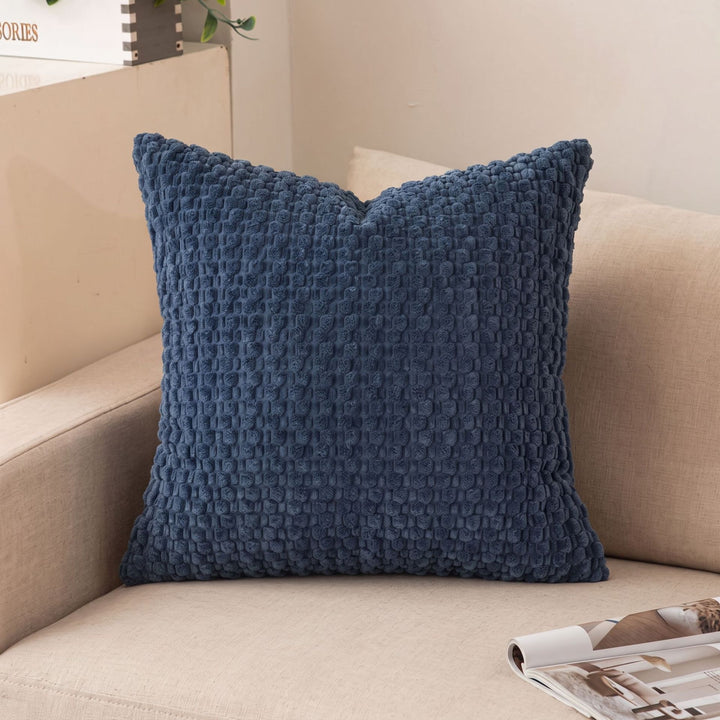 Decorative Plush Chunky Waffle Texture Throw Pillow Cover Bowlift