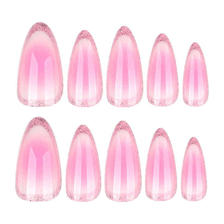 Artful Acrylic Nails with Gentle Ombre Design Bowlift