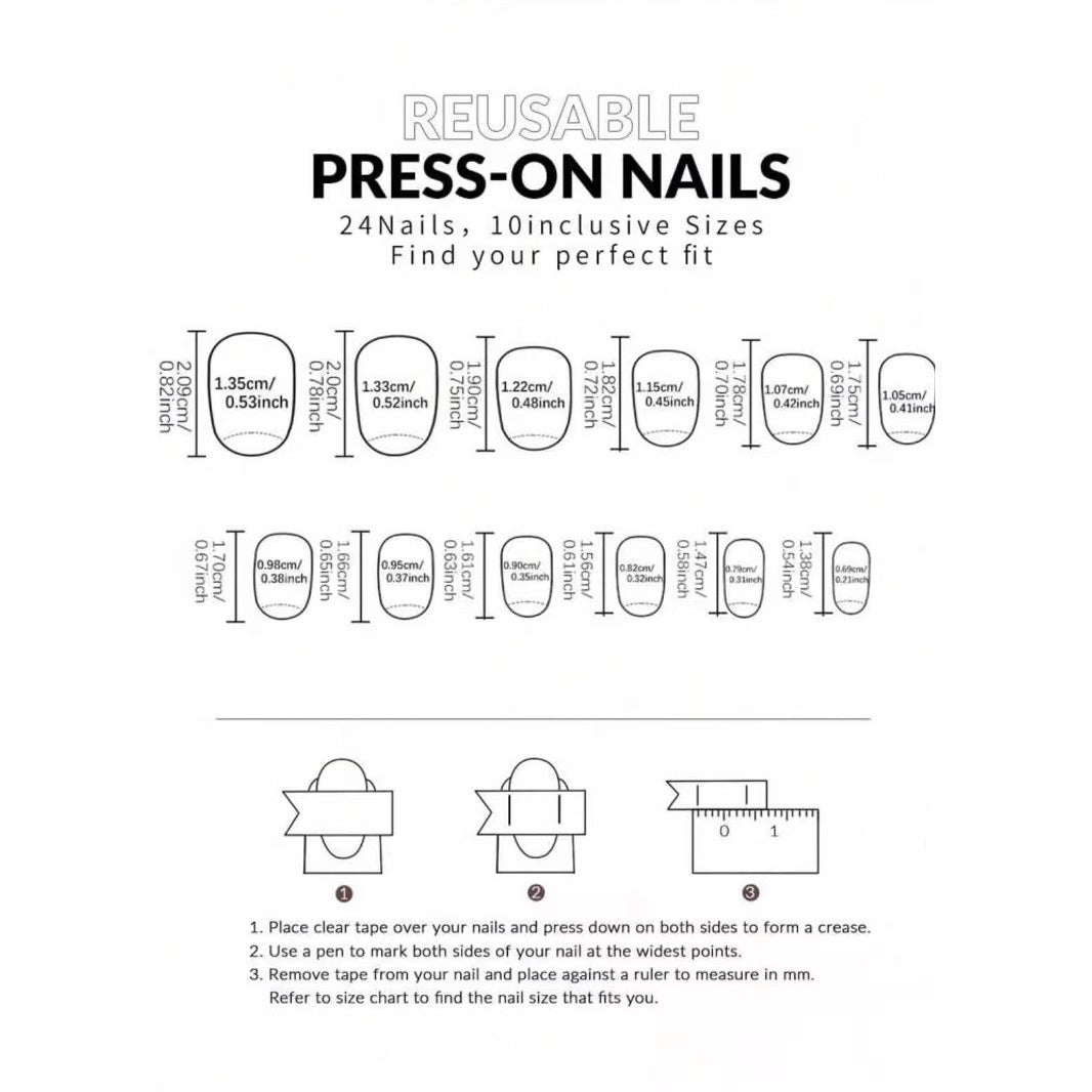 Artificial nail set with creative heart design Bowlift
