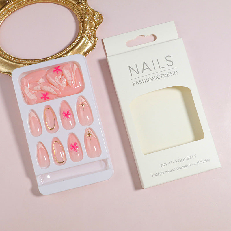 Elegant Floral Design Press-On Nails Set Bowlift