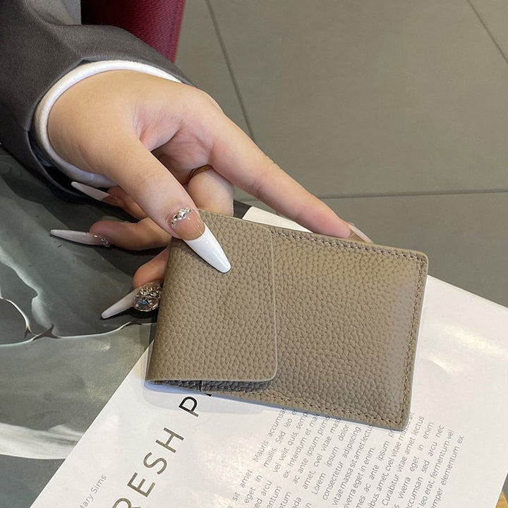 Premium Textured Leather Card Holder Bowlift