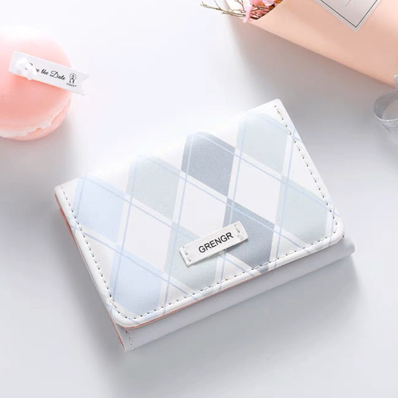 Elegant Plaid Pattern Card Holder Bowlift