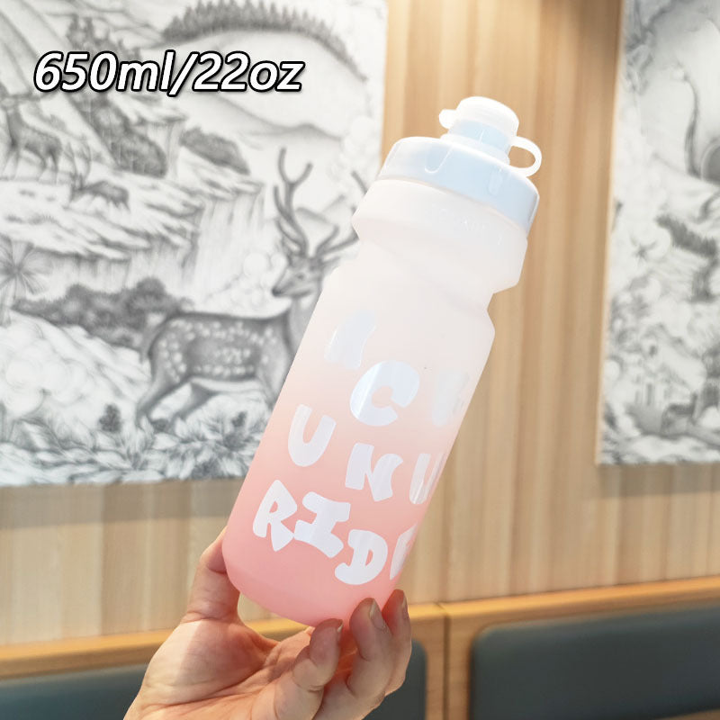 Women's sporty water bottle with flexible leak protection technology Bowlift
