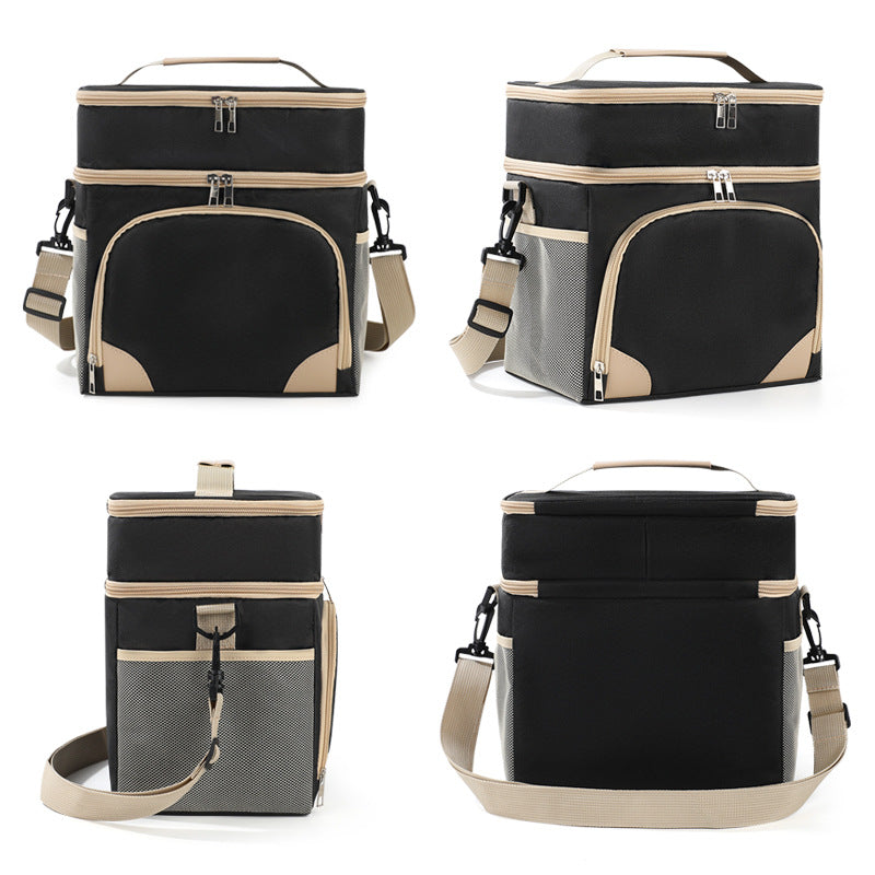 Insulated cooler and picnic bag with practical carrying strap Bowlift