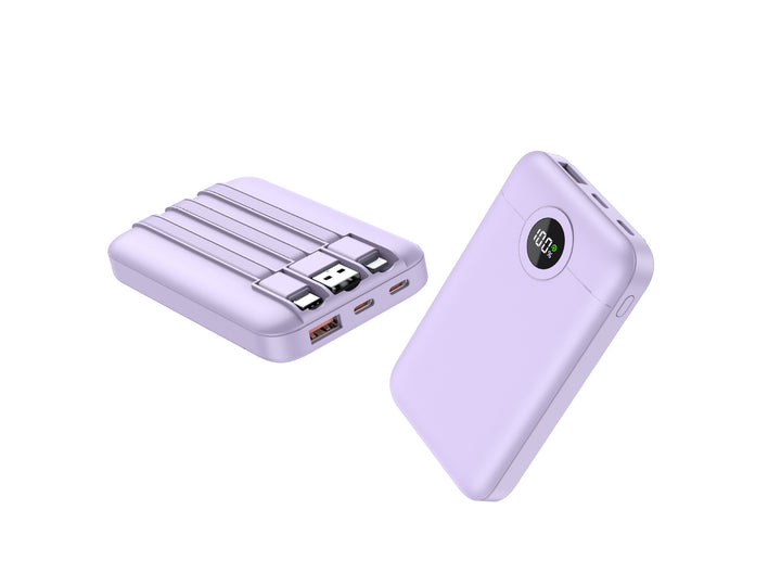 Portable power bank with intelligent cable management and LED charging status display Bowlift