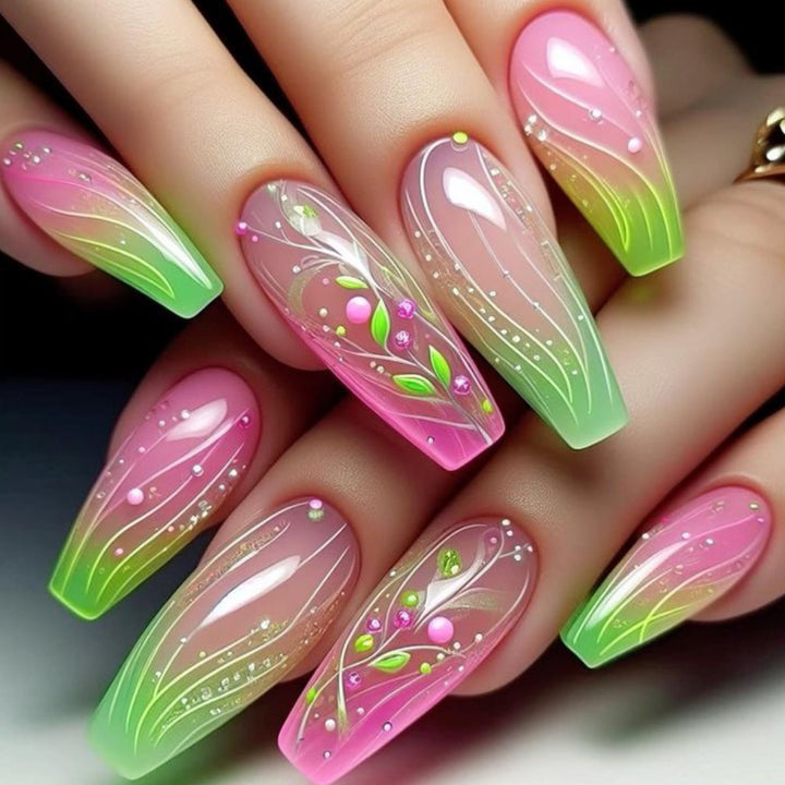 Decorative Floral Nail Art Extensions Bowlift 1789713480