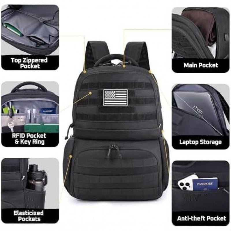 Multifunctional Backpack with Multiple Compartments and Attachment Options Bowlift