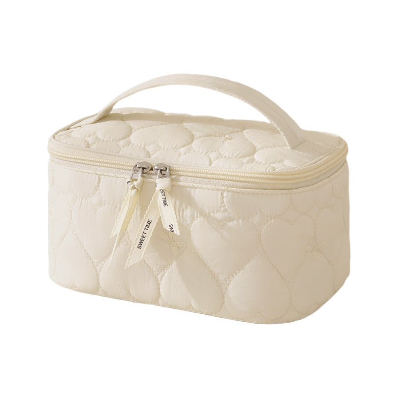 Quilted Makeup Storage Box Bowlift