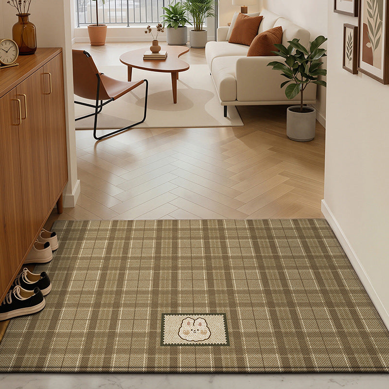 Striped Textured Welcome Mat Bowlift
