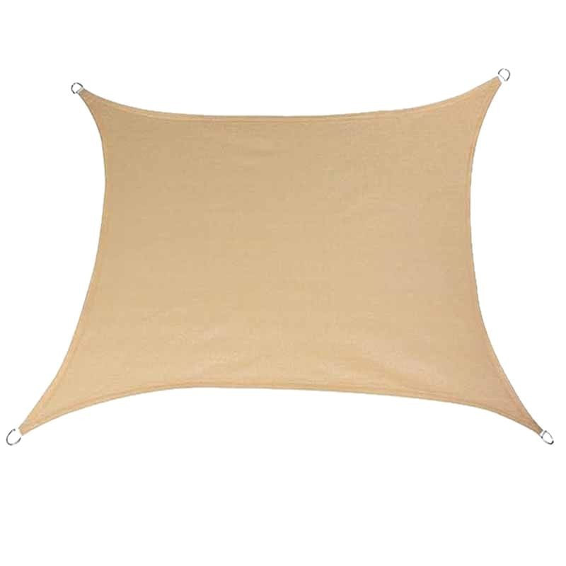 heavy-duty UV protection shade sail with reinforced stainless steel D-ring corners Bowlift
