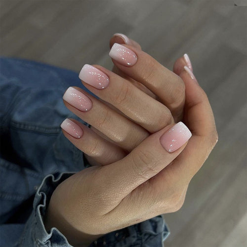 Artful Nail Extensions with Gentle Gradient Bowlift