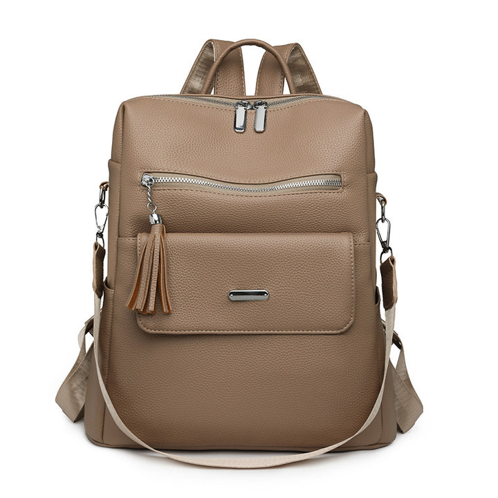 Stylish Multi-Pocket Leather Backpack Bowlift 1788673935