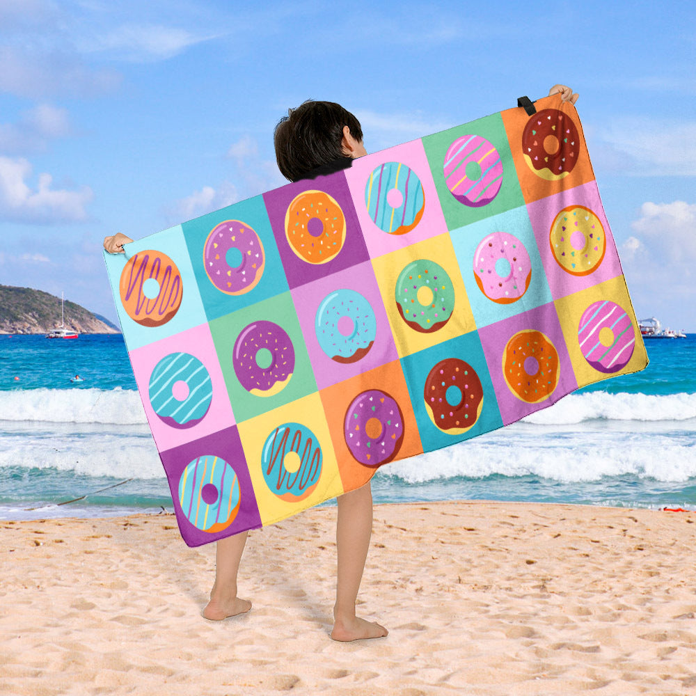 Beach blanket with colorful cupcake design Bowlift