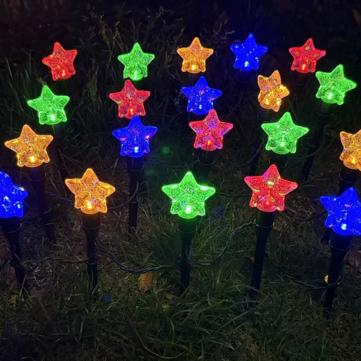 Crescent Moon Solar Garden Stake Lights With Textured Acrylic Diffuser And Warm White LED Bowlift