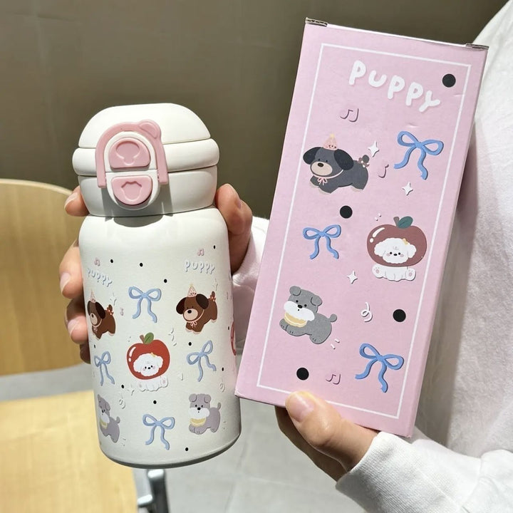 Ladies insulated drinking bottle with sweet Bowlift design