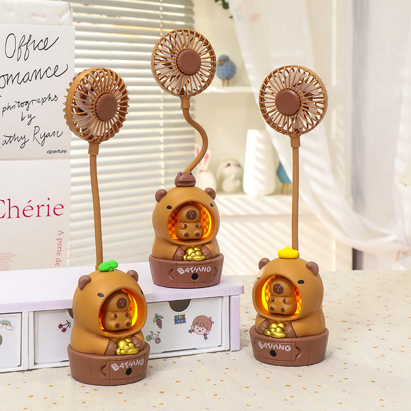 Women's Portable Mini Fan in Bear Design Bowlift