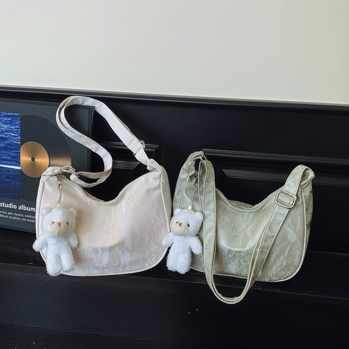 Contemporary Soft Leather Shoulder Bag Bowlift