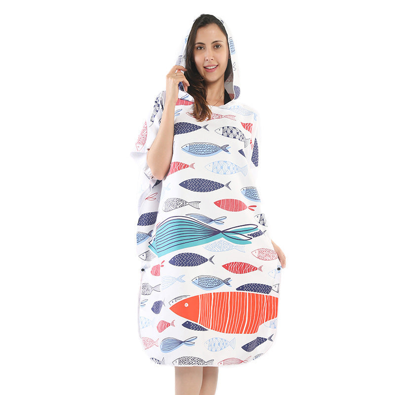Beach dress with tropical print Bowlift